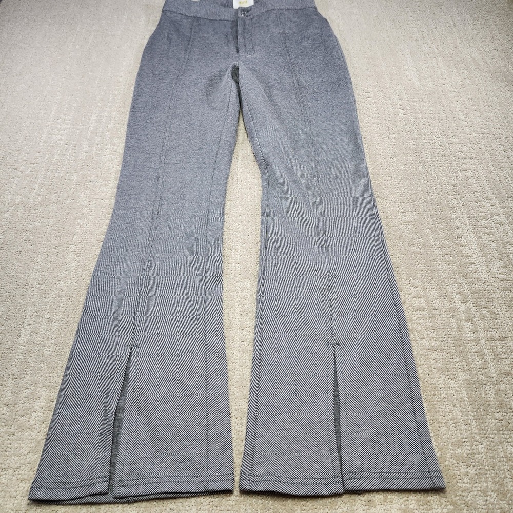 Maeve Pants Women 4 Flare Leg Hi Rise Split Seam Gray Boho‎ Cowgirl Office